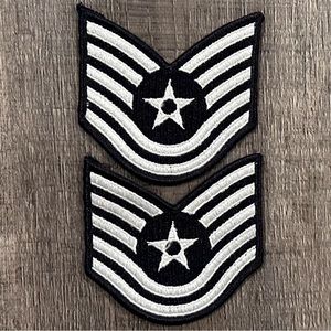 💞 Military Air Force Small TSgt E-6 Blues Rank Patches